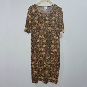 NWT LulaRoe‎ Red/Yellow Julia Dress Size 2XL